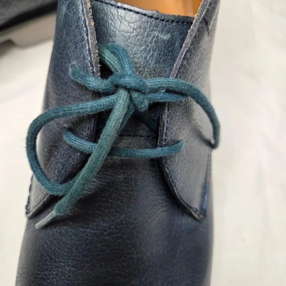 Cole Haan Chukka Boots Mens Leather Blue Lace Up‎ Ankle Boots Size 12